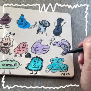 Neues lernen, Zeichnen lernen, Bild von Monstern